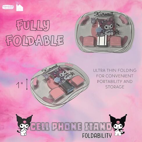 Cell Phone iPad Tablet Stand Rotate Adjustable Cradle Holder for Desk Table Universal Portable Foldable Plastic Cute Kawaii Anime Kitty Bunny Dog (Pinkuromi) in Saudi Arabia