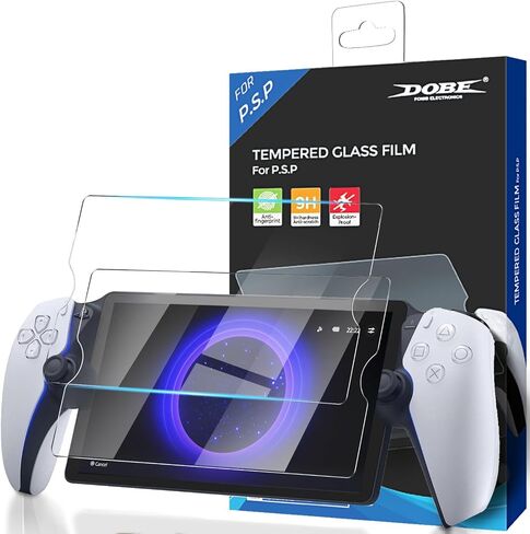 TNP 2-Pack Tempered Glass Screen Protector for PlayStation Portal Remote Player - 8-inch Transparent Clear Screen Protector for PS5 Portal - 9H Anti-Scratch Tempered Glass for PlayStation Portal in Saudi Arabia