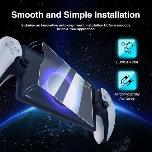 TNP 2-Pack Tempered Glass Screen Protector for PlayStation Portal Remote Player - 8-inch Transparent Clear Screen Protector for PS5 Portal - 9H Anti-Scratch Tempered Glass for PlayStation Portal in Saudi Arabia