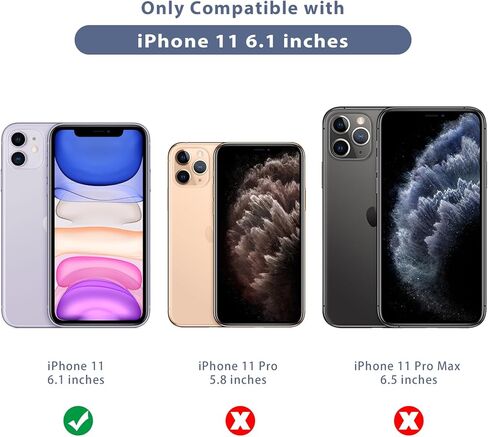 Maxdara [6 in 1 for iPhone 11 Screen Protector (6.1 inches), 2 Pack iPhone 11 Back Screen Protector with 2 Pack Front Screen Protector and Camera Lens Protector, 9H Hardness, Ultra HD in Saudi Arabia