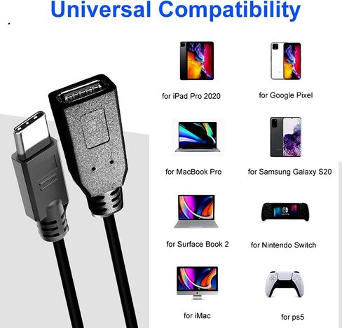 USB A Cable 40FT, USB A Female 2.0 to Type C Male Cable Charger Cable Compatible with Samsung Galaxy Note Tab, Moto, LG, Pixel, etc. USB C Smartphones and Tablets in Saudi Arabia