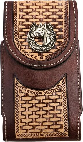 Extra Large Basket Weave Faux Leather Cell Phone Holder for Belts in Saudi Arabia