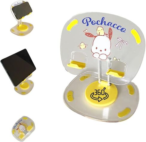 Cell Phone iPad Tablet Stand Rotate Adjustable Cradle Holder for Desk Table Universal Portable Foldable Plastic Cute Kawaii Anime Kitty Bunny Dog (Pinkuromi) in Saudi Arabia