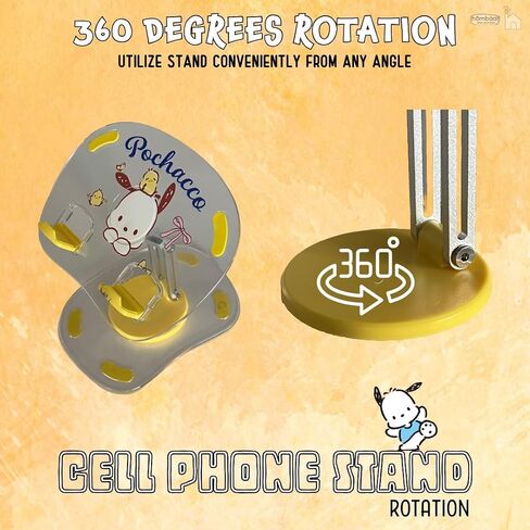 Cell Phone iPad Tablet Stand Rotate Adjustable Cradle Holder for Desk Table Universal Portable Foldable Plastic Cute Kawaii Anime Kitty Bunny Dog (Pinkuromi) in Saudi Arabia