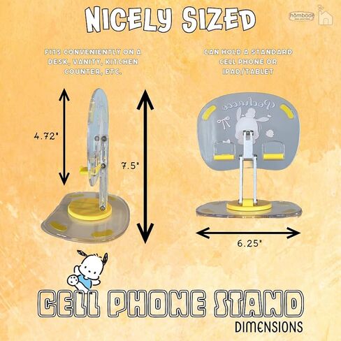 Cell Phone iPad Tablet Stand Rotate Adjustable Cradle Holder for Desk Table Universal Portable Foldable Plastic Cute Kawaii Anime Kitty Bunny Dog (Pinkuromi) in Saudi Arabia