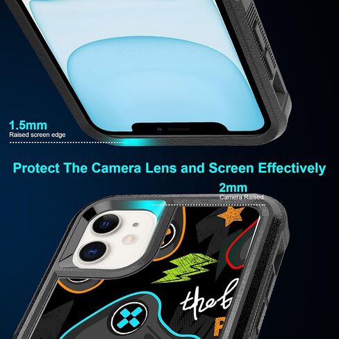 Case for iPhone 11, Gaming Controller Video Game Player Pattern Shock-Absorption Hard PC and Inner Silicone Hybrid Dual Layer Armor Defender Case for iPhone 11 in Saudi Arabia