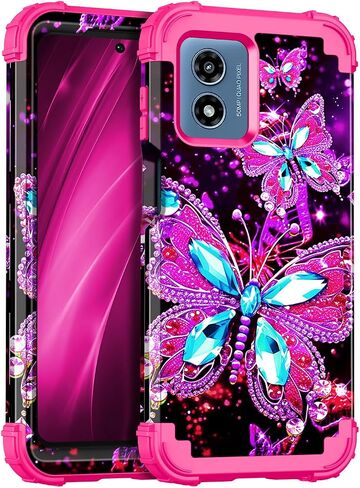 Miqala for Moto G 5G 2024 Case,Glow in The Dark Three Layer Heavy Duty Shockproof Full Body Protection Hard Plastic Bumper+Soft Silicone Protective Case for Motorola Moto G 5G 2024,Dark in Kuwait
