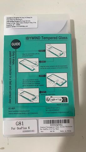 Ibywind Screen Protector For OnePlus 6,with 2Pcs Tempered Glass,1Pc Backing Carbon Fiber Film [Fingerprint Reader,Easy to install] in Saudi Arabia