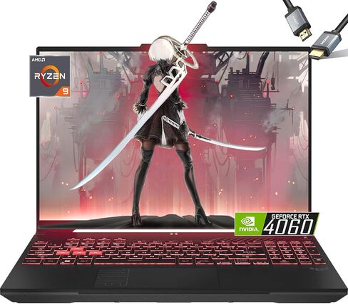 ASUS-TUF A16-Gaming Laptop-AMD Ryzen 9 7940HX Beat i9-14900HX - RTX 4060-16" WUXGA Display 165Hz - G-SYNC - RGB Backlit Keyboard - Windows 11 - HDMI Cable - 2024 (32GB DDR5 RAM |1TB PCIe SSD) in Saudi Arabia