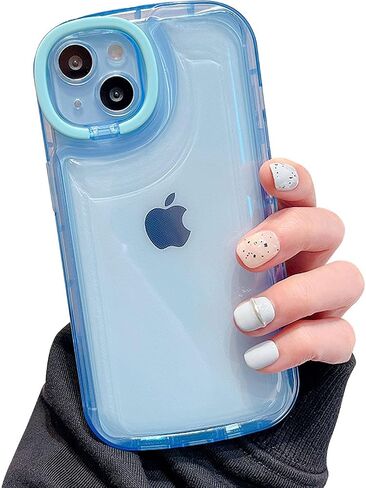 Ownest Compatible with iPhone 14 Case with Clear Kickstand Creative Protective Design Case with Camera Holder for TPU Slim Shockproof Cool Phone Case for iPhone 14-Green in Kuwait