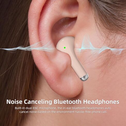 5.3 Wireless Earbuds for iPhone 16 15 Pro Max,Samsung S24 S23 S22 Ultra Flip Fold,Noise Canceling Bluetooth Headphones Stereo in-Ear Earphones Gaming Ear Buds Mic Deep Bass for Pixel OnePlus, Black in Kuwait