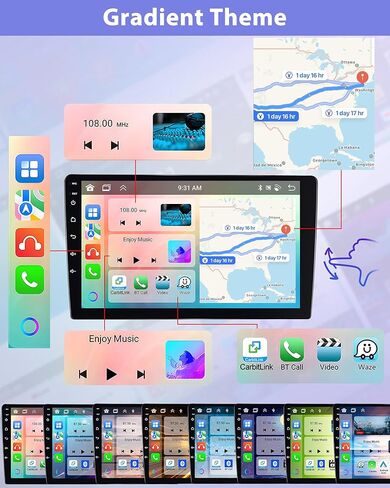 Podofo 【ترقية 4+64G】ستيريو سيارة لسيارة Jeep Wrangler 2015 2016 2017 مع Carplay اللاسلكي وAndroid Auto، راديو سيارة بشاشة لمس IPS 10 بوصة مع بلوتوث/GPS/WiFi/SWC/FM&RDS + كاميرا احتياطية AHD + ميكروفون in Saudi Arabia