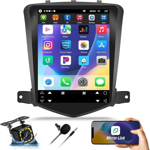 راديو سيارة Android 10.1 لسيارة شيفروليه كروز J300 2008 - 2012 9.7 بوصة HD شاشة تعمل باللمس ستيريو سيارة مع مستقبل راديو FM بلوتوث واي فاي GPS، دعم رابط المرآة، مضخم الصوت، SWC، إعداد EQ + كاميرا احتياطية in Saudi Arabia