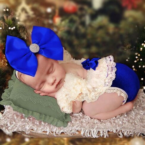 Christmas Newborn Photography Outfits Girl Newborn Photography Props Headress Romper Baby Photo Shoot Outfits in Saudi Arabia