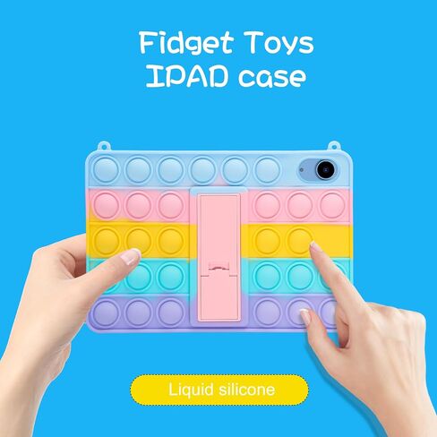 حافظة Boaretiu لجهاز iPad الجيل العاشر مقاس 10.9 بوصة - لطيفة للنساء والفتيات وناعمة ومضحكة وجميلة للأطفال والمراهقين والأولاد، غطاء Kawaii عصري بتصميم فريد من نوعه حالات جمالية in Kuwait