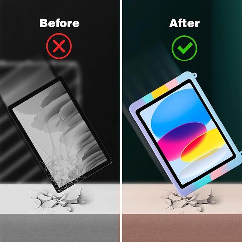 حافظة Boaretiu لجهاز iPad الجيل العاشر مقاس 10.9 بوصة - لطيفة للنساء والفتيات وناعمة ومضحكة وجميلة للأطفال والمراهقين والأولاد، غطاء Kawaii عصري بتصميم فريد من نوعه حالات جمالية in Kuwait