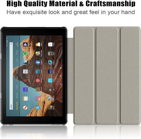 Case for Amazon Fire HD 10 Tablet 10.1" Inch Display (13th Generation, 2023 Released) - Lightweight Tri-fold Stand Cover Case + 1 Screen Protector and 1 Stylus (Forest Dusk) in Saudi Arabia