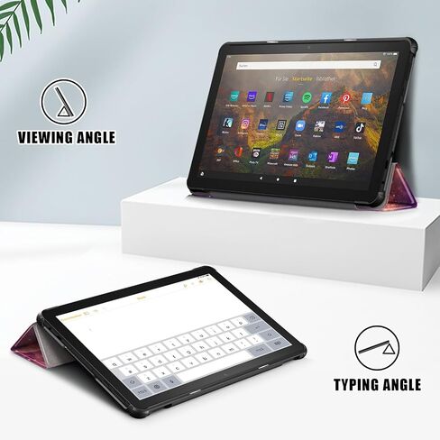 Case for Amazon Fire HD 10 Tablet 10.1" Inch Display (13th Generation, 2023 Released) - Lightweight Tri-fold Stand Cover Case + 1 Screen Protector and 1 Stylus (Forest Dusk) in Saudi Arabia