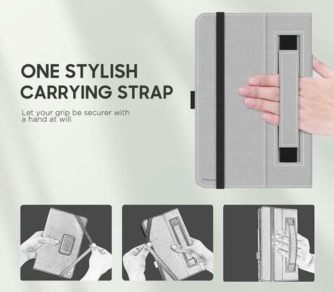 MoKo Case Compatible with Amazon All-New Kindle Fire 7 Tablet (2022 Release-12th Generation) Latest Model 7" - Slim Folding Stand Cover with Auto Wake/Sleep, Gray Forest in Saudi Arabia