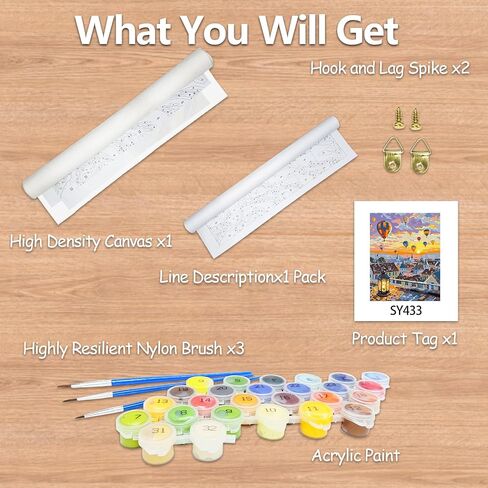JATOK Paint by Numbers Kit for Adults Beginners, Flowers DIY Easy Acrylic Oil Painting by Numbers on Canvas, Paint-by-Numbers Drawing Kits for Gift Home Wall Decor Without Frame 16x20in in Saudi Arabia