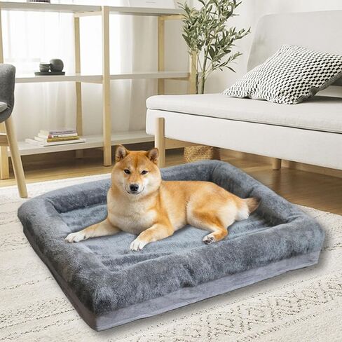 Dog Beds for Extra Large Dogs,Memory Foam Pet Couch Bed Waterproof Dog Couch with Removable Cover,Nonskid Bottom(No Side, 38 * 27.5 * 3.5inch) in Saudi Arabia