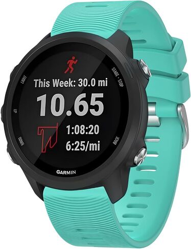 Meliya Bands Compatible with Garmin Forerunner 245/645 Watch Band, Garmin Forerunner 158/55 Watch Band Women Men, Soft Silicone Sport Replacement Strap for Forerunner 158/245/55,Venu Sq,Vivoactive 5/3 Smart Watch in Kuwait