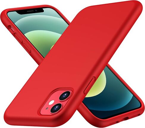 CellEver Heavy-Duty Silicone Case for iPhone 11 - Military Drop Protection, Elevated Screen & Camera Protection, Scratch-Free Interior, Bright Red in Saudi Arabia