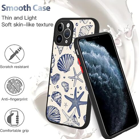 Compatible for iPhone 13 Case, Coastal Beach Summer Blue Ocean Seashell Aesthetic Protective Phone Case (for iPhone 13), RUI-97A-A in Kuwait