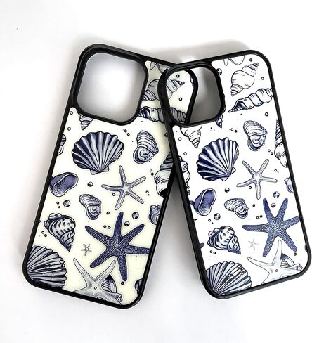 Compatible for iPhone 13 Case, Coastal Beach Summer Blue Ocean Seashell Aesthetic Protective Phone Case (for iPhone 13), RUI-97A-A in Kuwait