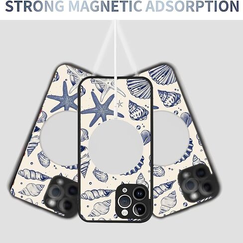 Compatible for iPhone 13 Case, Coastal Beach Summer Blue Ocean Seashell Aesthetic Protective Phone Case (for iPhone 13), RUI-97A-A in Kuwait