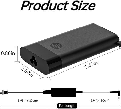 Original 150W AC Charger Fit for HP Zbook 15 16 17 15 15v G3 G4 G5 G6 G7 G8 G9 ZBook Studio G3 G4 G5 G6 G7 G8 OMEN by 15 17 Pavilion Gaming 15 17 TPN-CA11 TPN-DA09 Laptop Power Supply Adapter in Saudi Arabia