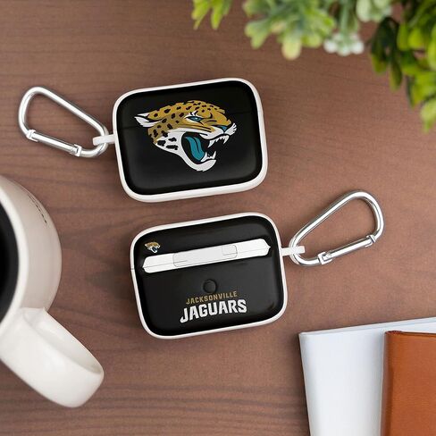 غطاء حماية HDX من السيليكون من GAME TIME Jacksonville Jaguars متوافق مع Apple AirPods Pro 1 & 2 (أسود كلاسيكي) in Kuwait