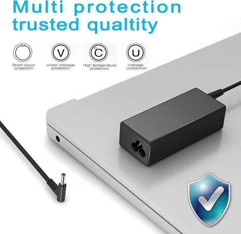 شاحن الكمبيوتر المحمول 19.5V 2.31A 45W متوافق مع HP Model 15 15-dw 15-db 15-dy 15-dy2031nr 15-dy2152wm 15-dy2172wm 15-dy2073dx 15-dy4013dx 15-ef2125wm محول التيار المتردد للكمبيوتر المحمول سلك إمداد الطاقة in Kuwait