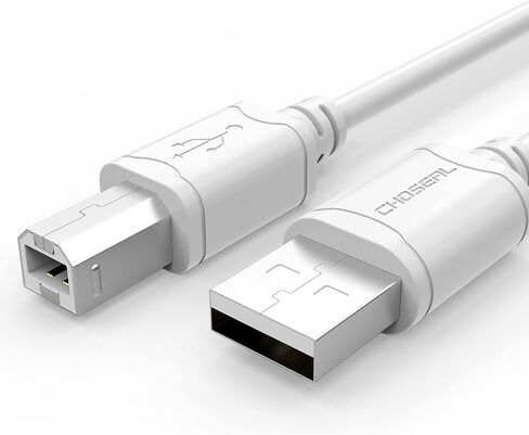 كابل طابعة USB USB A ذكر إلى B ذكر سلك الطابعة 2.0 متوافق مع HP، Canon، Dell 9.8ft (3 متر) in Saudi Arabia