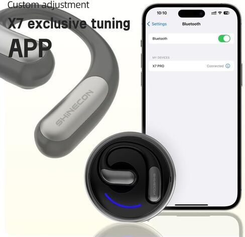 سماعات رأس لاسلكية X7Pro مفتوحة الأذن، سماعات أذن لاسلكية بلوتوث 5.4، تحكم باللمس، مع علبة شحن للرياضة والجري، متوافقة مع Android وiPhone - وردي in Saudi Arabia