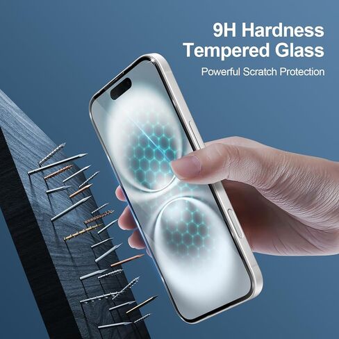 2+3 واقي شاشة لهاتف iPhone 15 مع 3 عبوات من الأفلام الواقية للشاشة من الزجاج المقوى و2 واقي عدسة الكاميرا [صلابة 9H] [خالية من الفقاعات] طبقة واقية in Kuwait