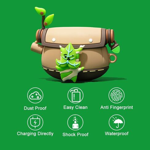 Cute Case Cover Compatible with AirPods Pro 1st/2nd with Luminous Pendant&Carabiner,Funny Unique 3D Soft Silicone Shockproof Protective Skin Case Cover for Airpod Pro 1 2 Case-Korok Yahaha in Saudi Arabia