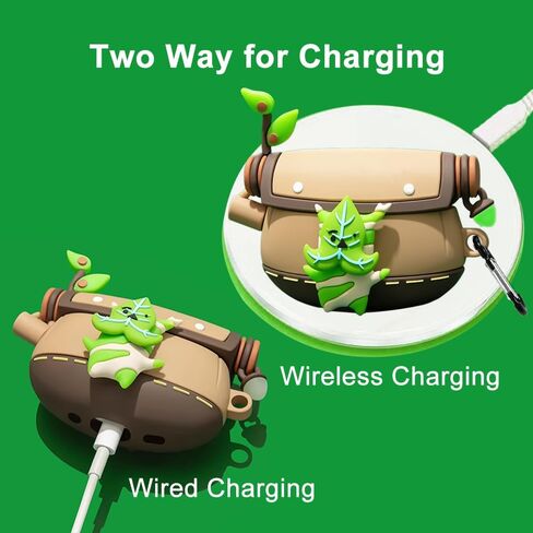 Cute Case Cover Compatible with AirPods Pro 1st/2nd with Luminous Pendant&Carabiner,Funny Unique 3D Soft Silicone Shockproof Protective Skin Case Cover for Airpod Pro 1 2 Case-Korok Yahaha in Saudi Arabia