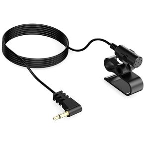 Car Microphone Assembly Mic with 3.5mm Jack for Alpine Kenwood Boss JVC Sony Vehicle Head Unit Enabled Audio Radio DVD Stereo