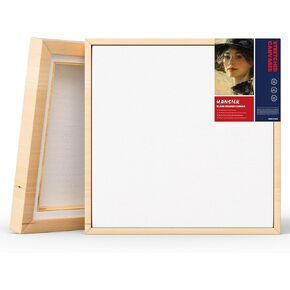 HANSILK Blank Framed Canvas Wall Art - 16x20 Inch Premium White Canvas for DIY Art and Custom Painting