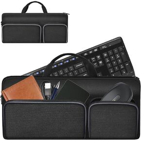 Travel Case for Logitech MK345/ MK335/ MK955/ MK235, for HP 230, for Apple Magic Keyboard. Keyboards Carrying Storage Holder with Pocket for Logitech Mouse and USB Receiver (Box Only)-Medium