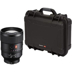 Sony FE 135mm f1.8 GM Lens Bundle with Molded Interior Hard Case with Foam Insert and Lid Organizer (2 Items)