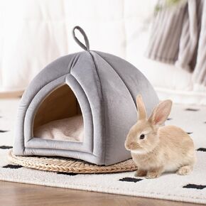 KASENTEX Cozy Small Pet Bed - Ultra Soft Plush Cushion for Cats and Small Animals, Washable Sleeping Pad, Perfect for Indoor Pets, 11 Inches, Dark Grey