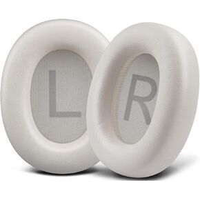 SOULWIT Earpads for QCY H3/H3 Lite Headphones, Ear Pads Cushions with Softer Protein Leather, Noise Isolation Foam - Black