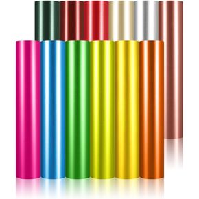 TECKWRAP Holographic Chrome Permanent Adhesive Vinyl Sheets 12" X 12" 33 Assorted Colors for Most Cutting Machines and DIY Craft Decals，Party Decoration, Sticker, Craft Cutter, Car Decal