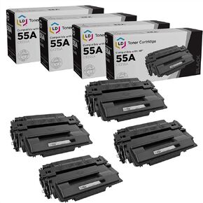 LD Products Compatible Replacements for HP 55A 55X CE255A CE255X Toner Cartridge for Laserjet P3015 P3015dn P3015x HP Laserjet Pro 500 MFP M521dn M521dw M521 M525 Toner Printer (SY Black, 4-Pack)