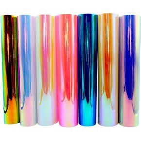 TECKWRAP Holographic Chrome Permanent Adhesive Vinyl Sheets 12" X 12" 33 Assorted Colors for Most Cutting Machines and DIY Craft Decals，Party Decoration, Sticker, Craft Cutter, Car Decal in Kuwait