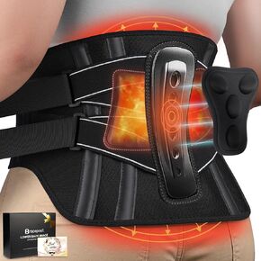 Back Brace For Lower Back Pain Women Men With 360°Support & Hot/Cold Compresses,Soft Breathable Back Support Belt With 3D Pad,Adjustable Back Support Brace From Sciatica,Herniated Disc,Scoliosis,M