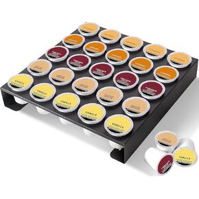 MyLifeUNIT K Cup Organizer Drawer Countertop Wall Mounted K Cup Holder Coffee Pod Storage Holder for Coffee Station, Office and Kitchen, Black