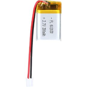 3.7V 300mAh 602030 Lipo Battery Rechargeable 602030 Lithium Polymer ion Battery Pack with JST Connector